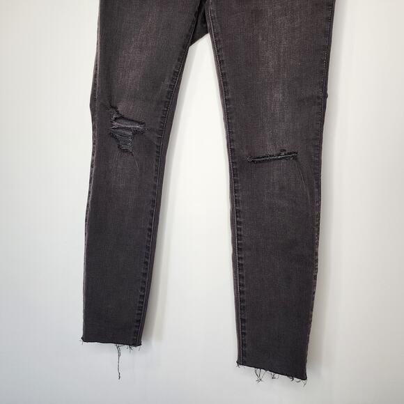 Madewell Curvy High-Rise Skinny Jeans Size 27 PETITE Black Sea Wash - Picture 5 of 11